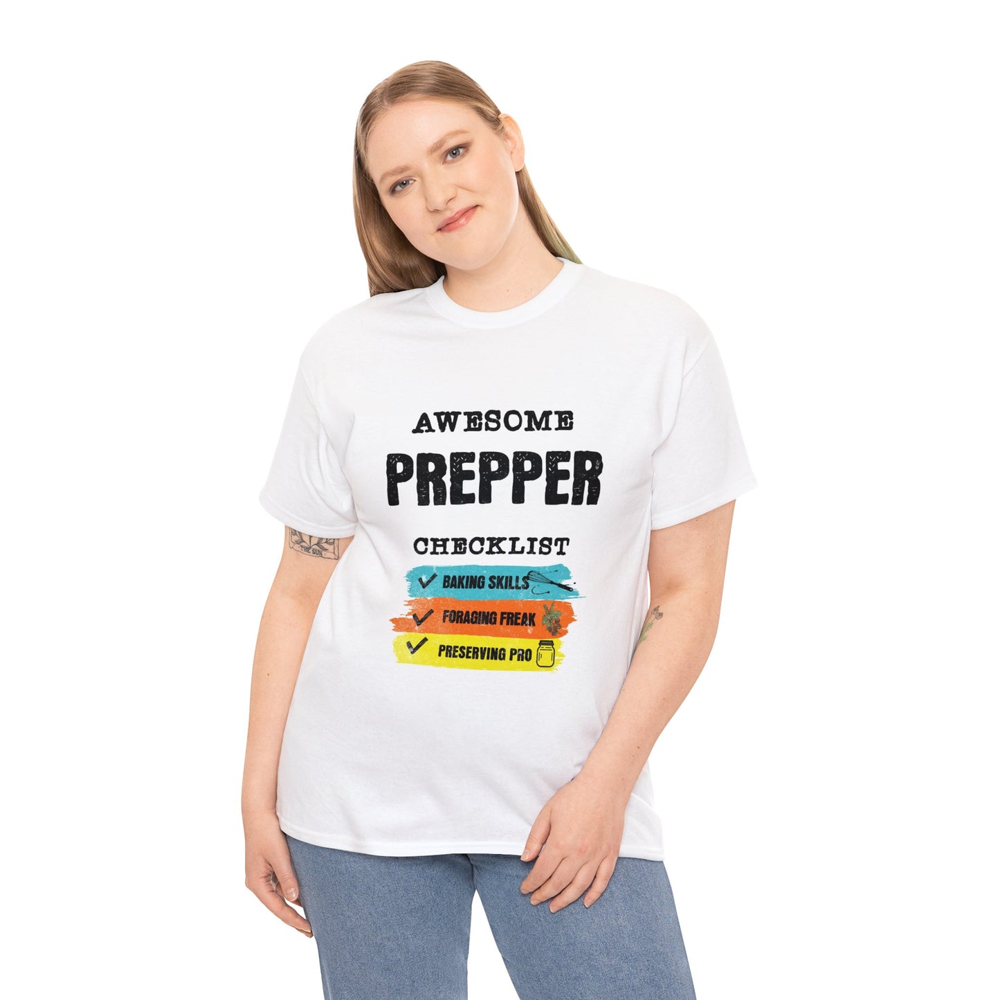 Awesome Prepper Unisex Heavy Cotton Tee UK