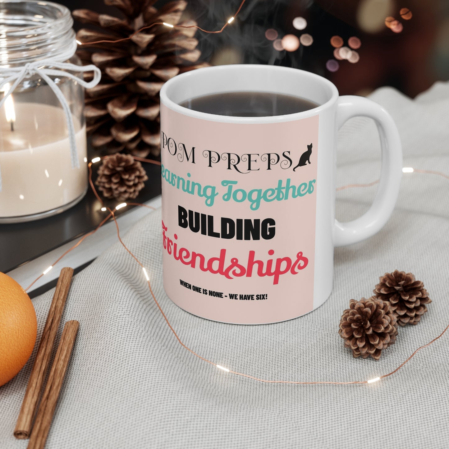 Learning Together, Building Friendships Mug USA