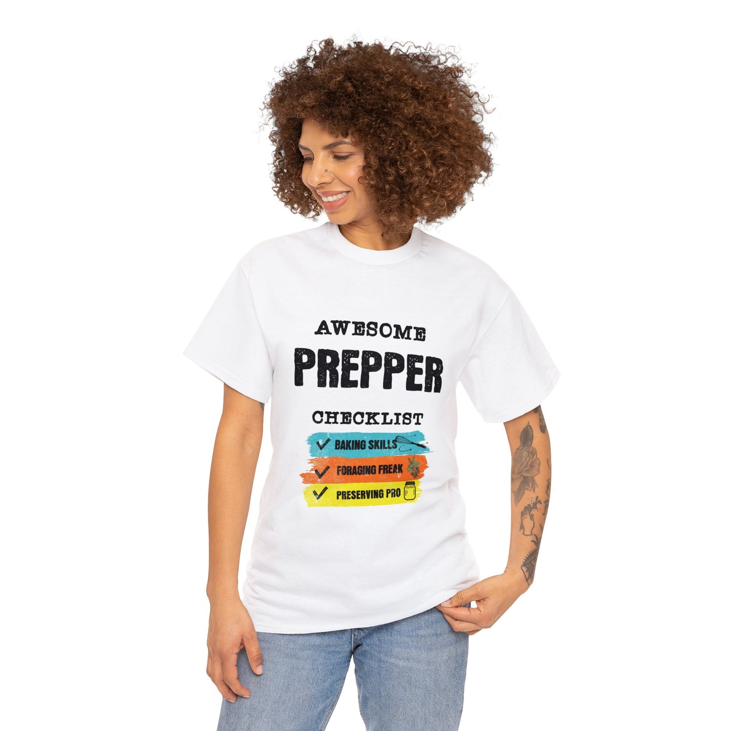 Awesome Prepper Unisex Heavy Cotton Tee UK