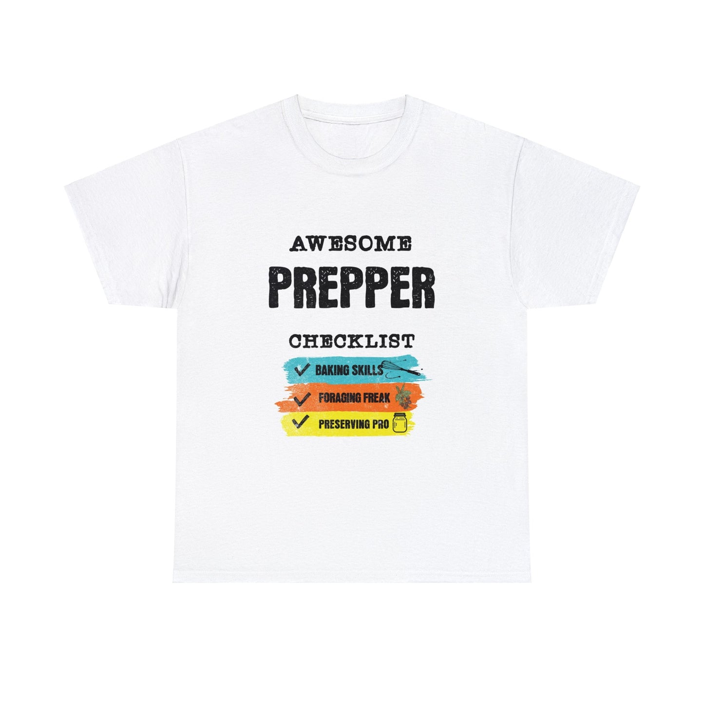 Awesome Prepper Unisex Heavy Cotton Tee UK
